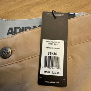 NWT Adidas men’s khaki / tan dress pants sz 36/30